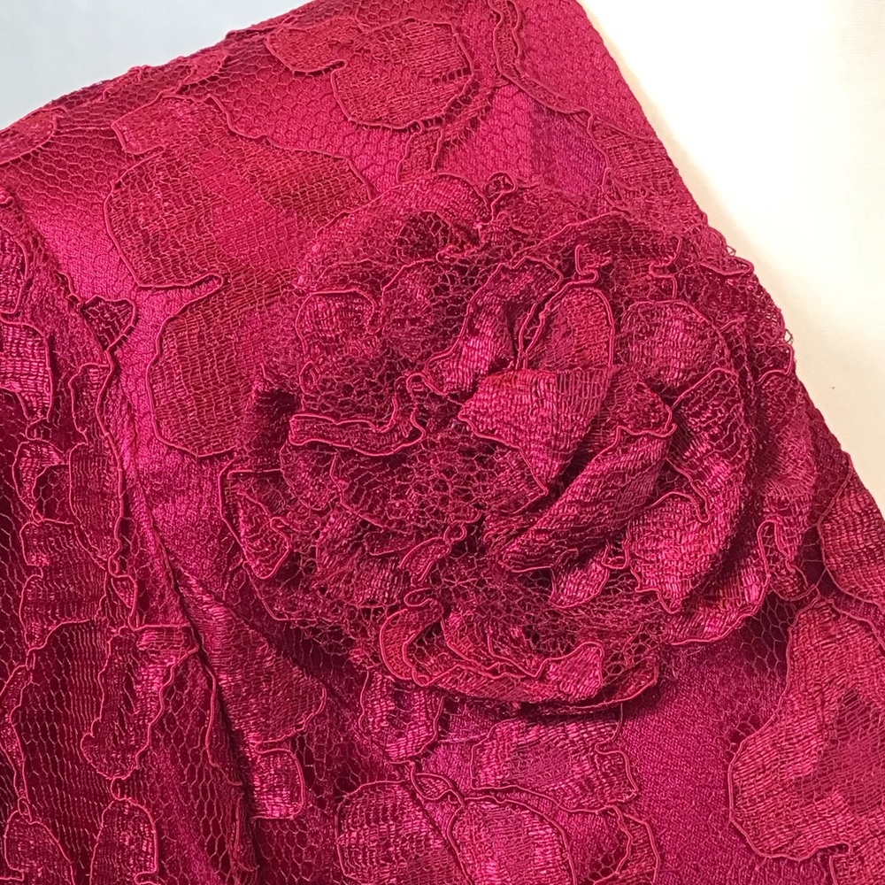 80s Vintage Ursula Womens Lace Blazer Size M/L Rose Floral Jacket Coquette Fairy - Picture 10 of 16